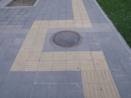 Walkway for the blind.
